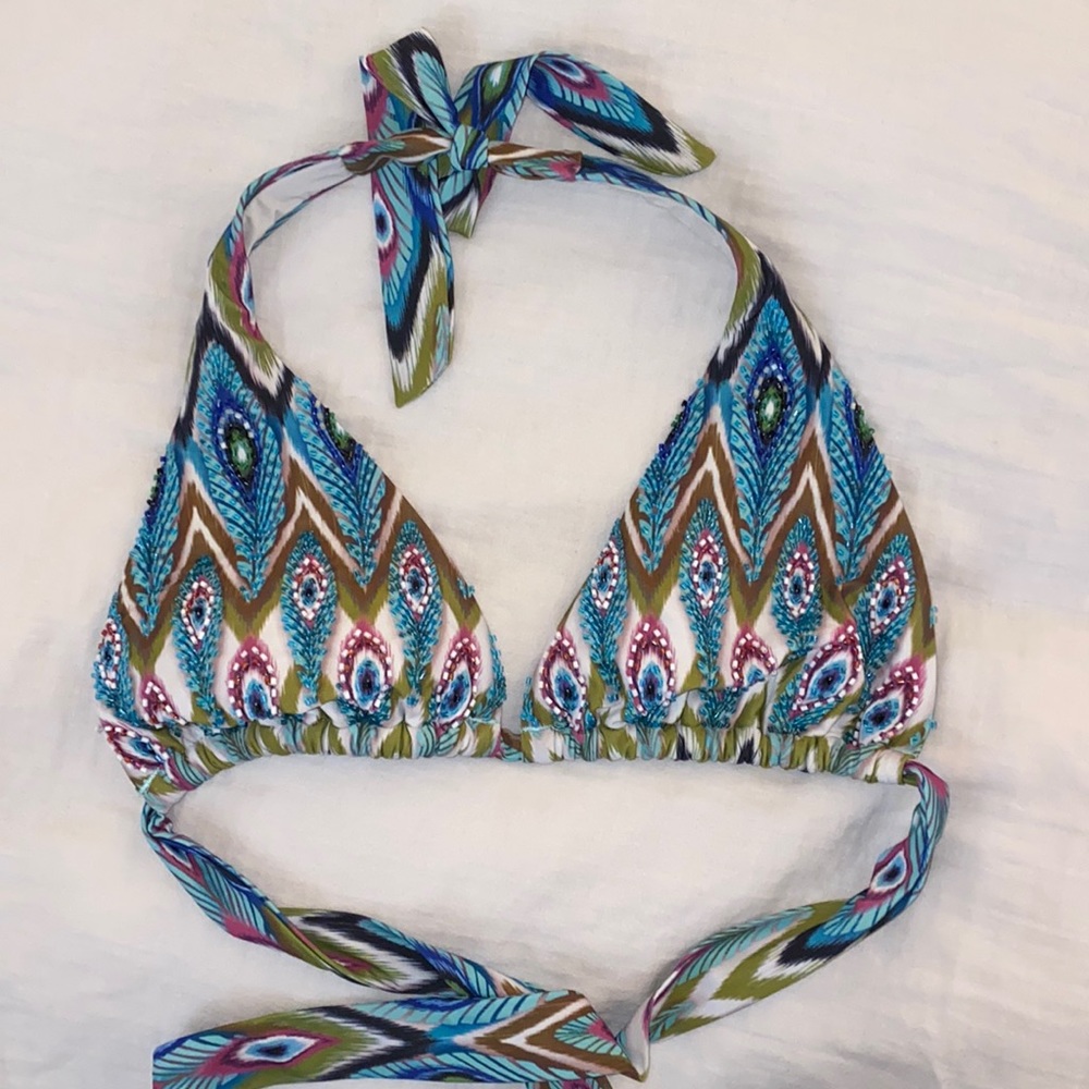 Hermanny by Vix bikini top beaded size 12